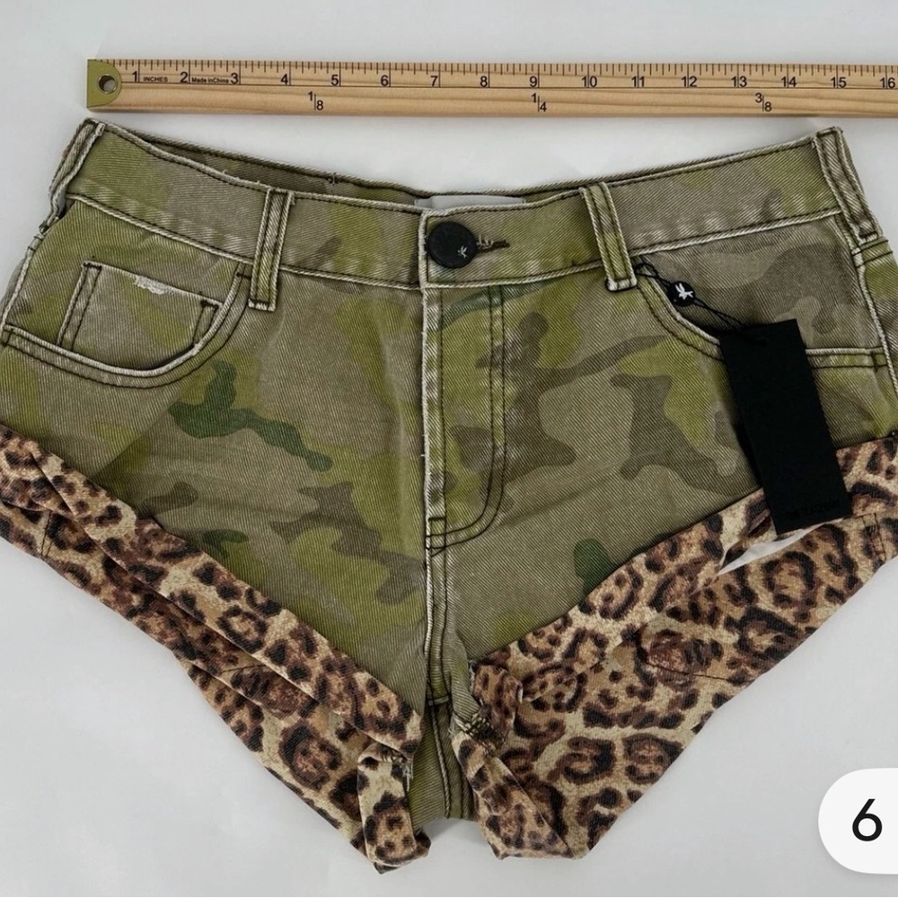 ISO camo cheetah one teaspoon bandit shorts